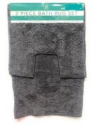 Wholesale - 2pc FLORENCE CHARCOAL BATH MAT SET C/P 12, UPC: 658362981651